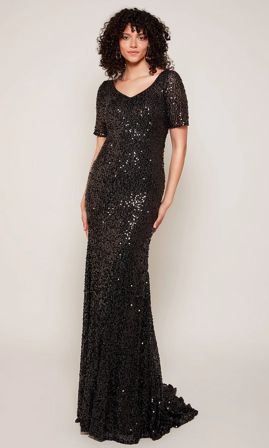 Alyce Paris 27668 - V-Neckline Sequin Mesh Formal Gown