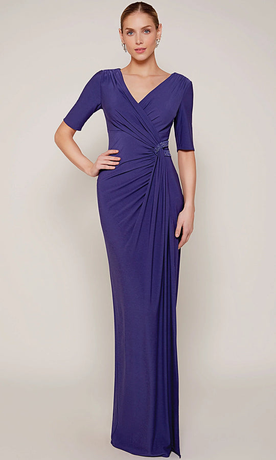 Alyce Paris 27682 - Jersey Sheath Dress with Ruched Detail