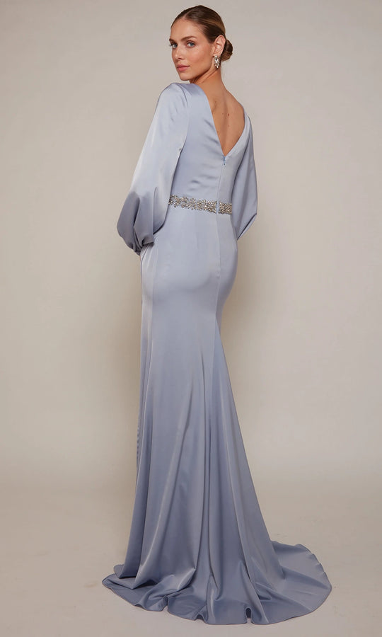 Alyce Paris 27696 - Bishop Sleeve Long Gown with Beaded Waist