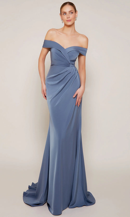 Alyce Paris 27698 - Off Shoulder Wrap Sheath Dress