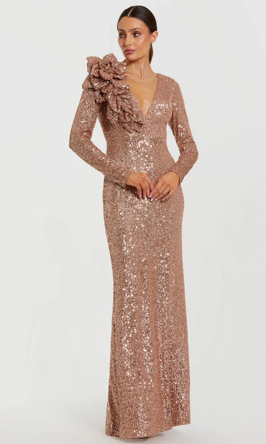 Mac Duggal 27700 - Sequin Long Sleeve Column Dress