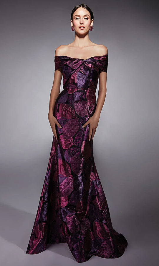 Alyce Paris 27702 - Jacquard Off Shoulder Mermaid Gown