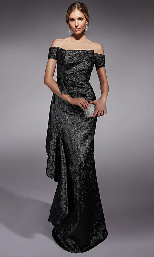 Alyce Paris 27735 - Off Shoulder Foldover Sheath Gown