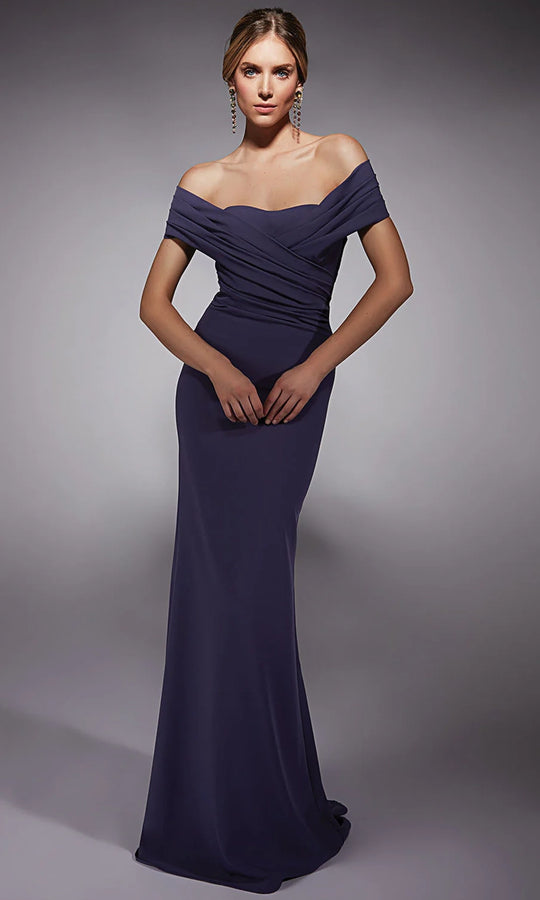 Alyce Paris 27745 - Straight Neck Ruched Evening Dress
