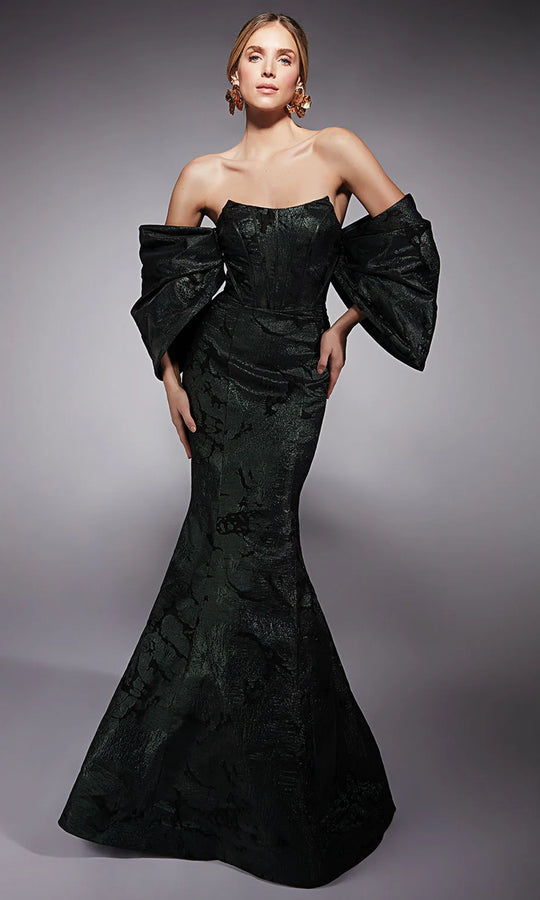 Alyce Paris 27747 - Strapless Metallic Jacquard Mermaid Dress