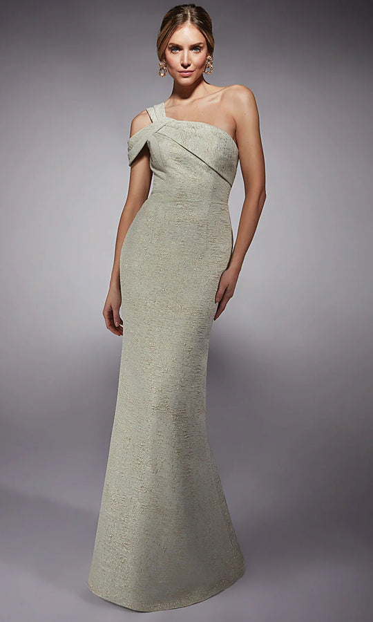 Alyce Paris 27749 - Cold Shoulder Jacquard Dress