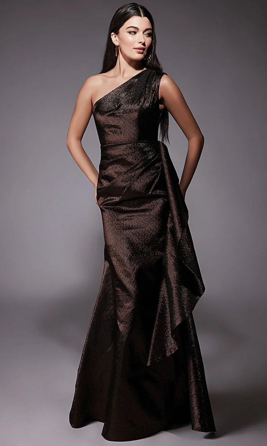 Alyce Paris 27751 - One Shoulder Shimmering Jacquard Dress