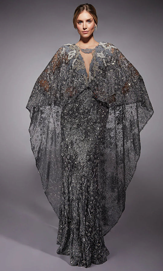 Alyce Paris 27752 - Beaded Illusion V-Neck Evening Gown