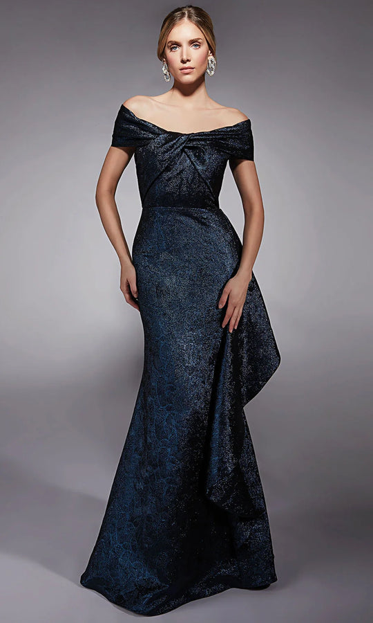 Alyce Paris 27774 - Knotted Off Shoulder Mermaid Gown