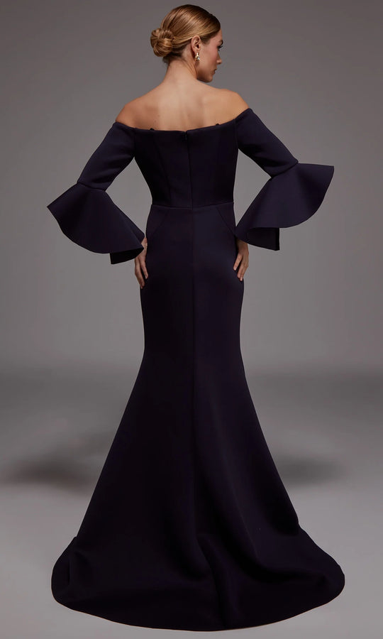 Alyce Paris 27777 - Off-Shoulder Mermaid Gown with Flounce Sleeves