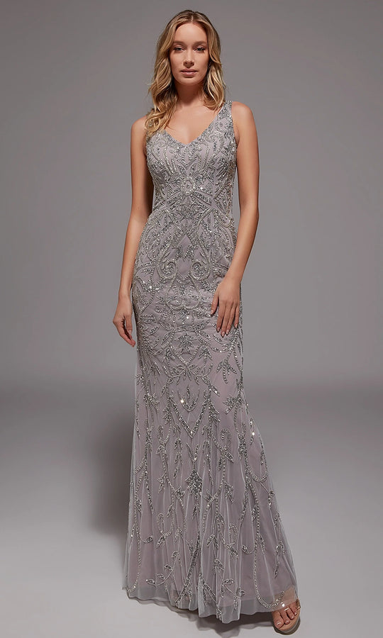 Alyce Paris 27799 - Beaded V Neck Evening Gown