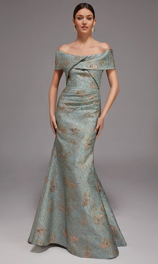 Alyce Paris 27802 - Off Shoulder Jacquard Gown