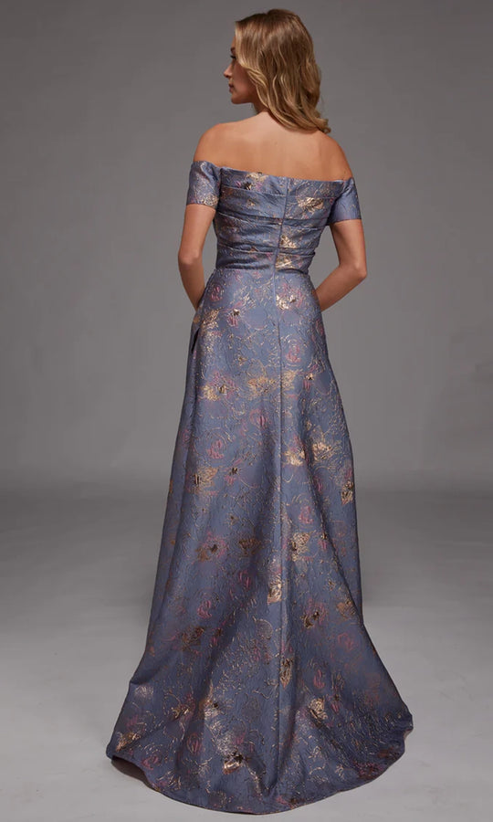 Alyce Paris 27828 - Off Shoulder Jacquard A-Line Gown