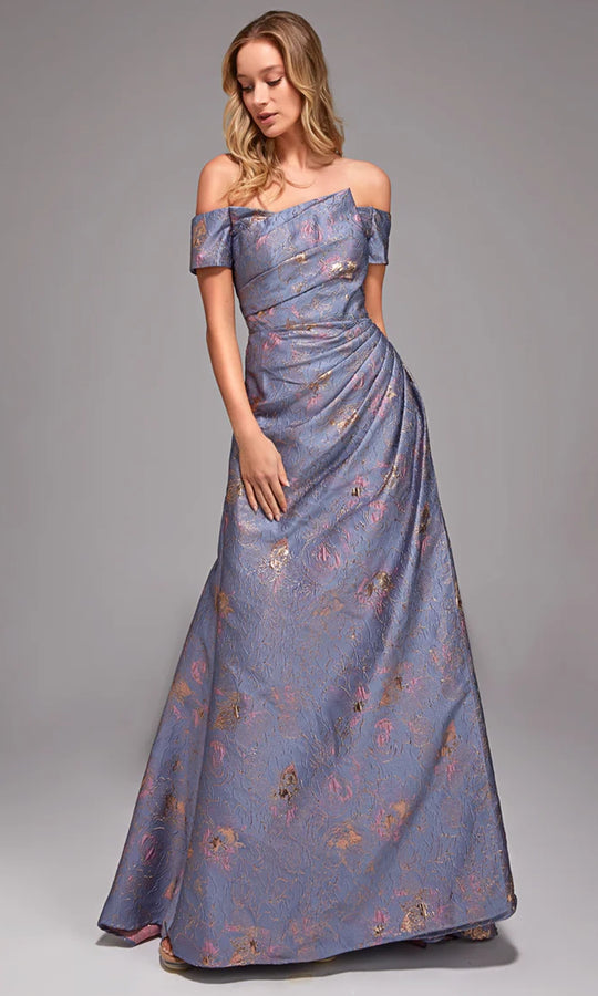 Alyce Paris 27828 - Off Shoulder Jacquard A-Line Gown