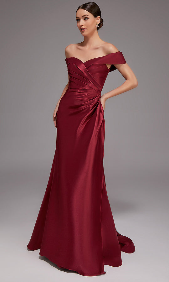 Alyce Paris 27857 - Long Off Shoulder Sheath Evening Gown