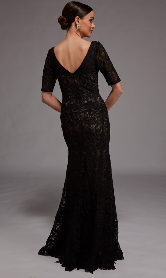 Alyce Paris 27871 - V-Neckline Allover Lace Evening Gown