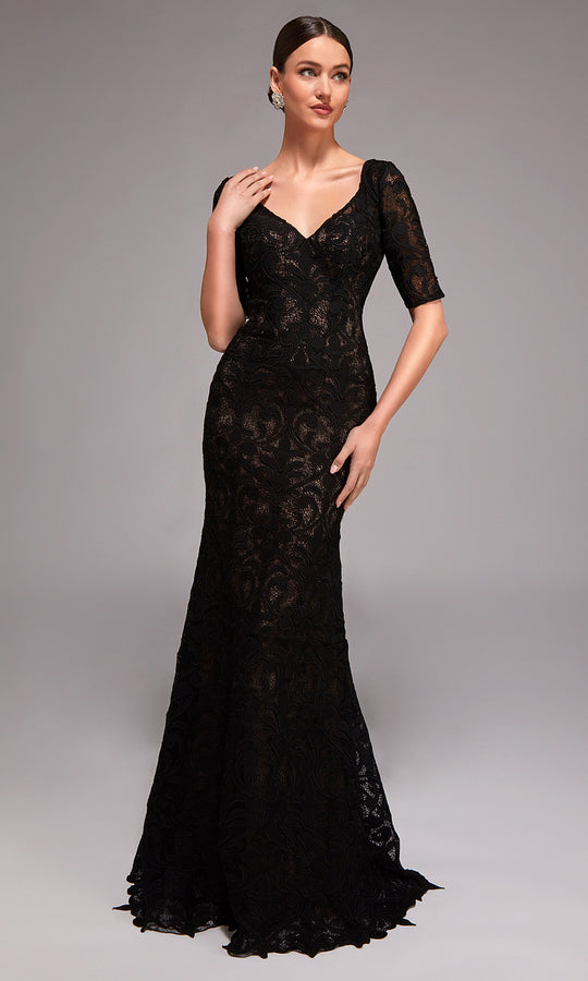 Alyce Paris 27871 - V-Neckline Allover Lace Evening Gown