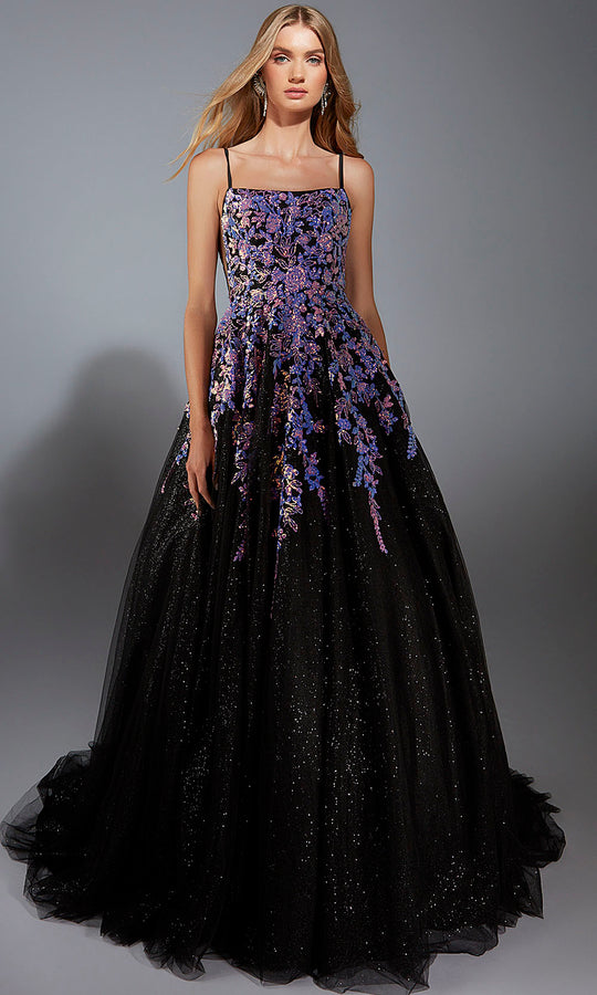 Aerie Couture 283 - Floral Applique Sparkle Ball Gown