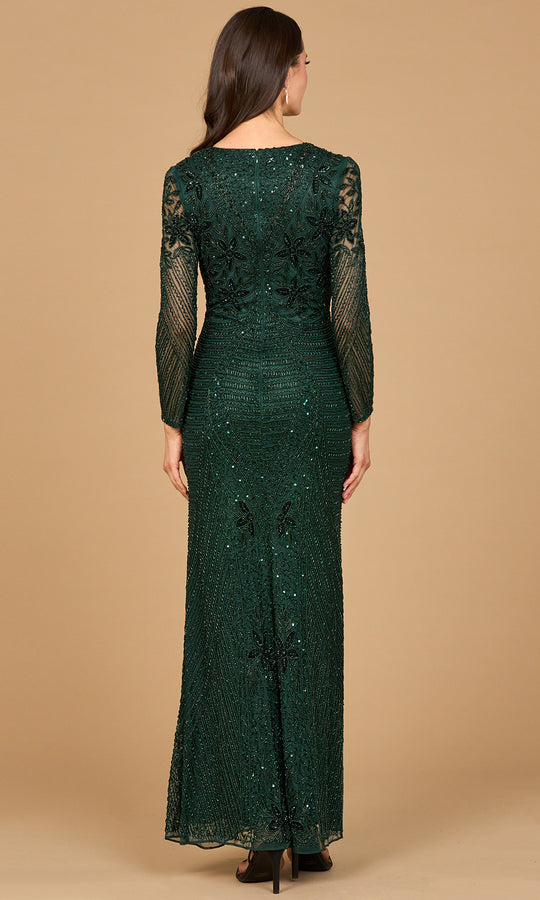 Lara Dresses 28888 - Beaded Long Sleeve Evening Gown