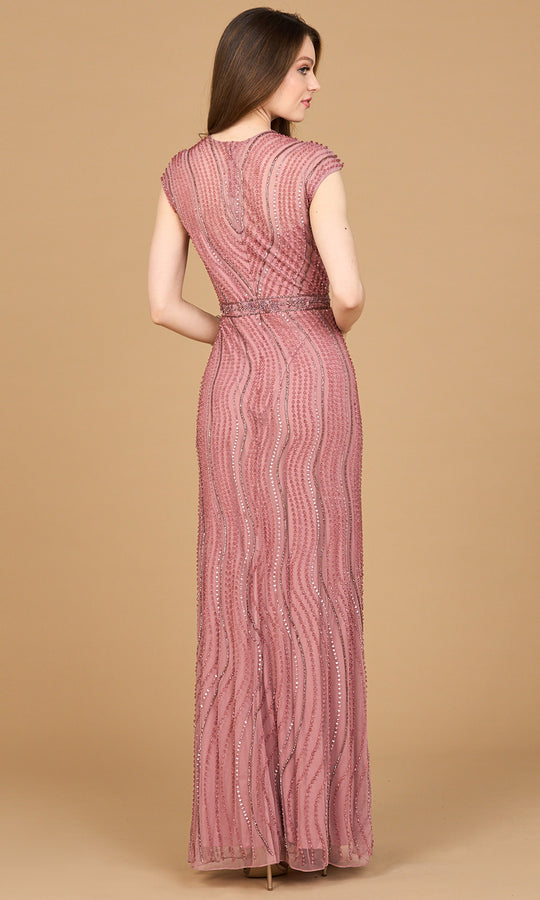 Lara Dresses 28898 - Jewel Neckline Long Beaded Gown