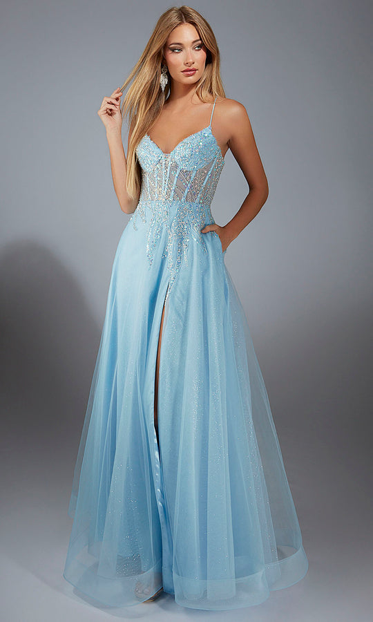 Aerie Couture 292 - Beaded Bodice Gown with Slit