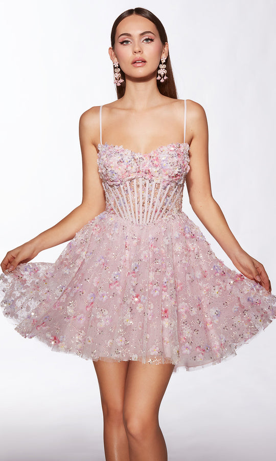 Alyce Paris 30003 - Sweetheart A-Line Dress with 3D Floral Bodice