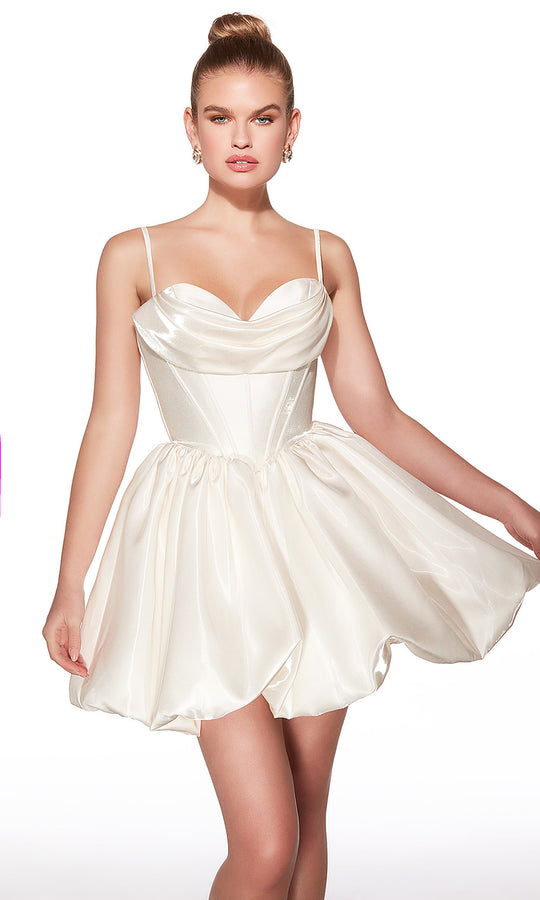 Alyce Paris 30012 - Bubble Skirt Satin Sleeveless Dress