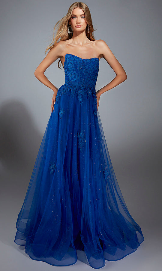 Aerie Couture 300 - Strapless A Line Gown with Applique