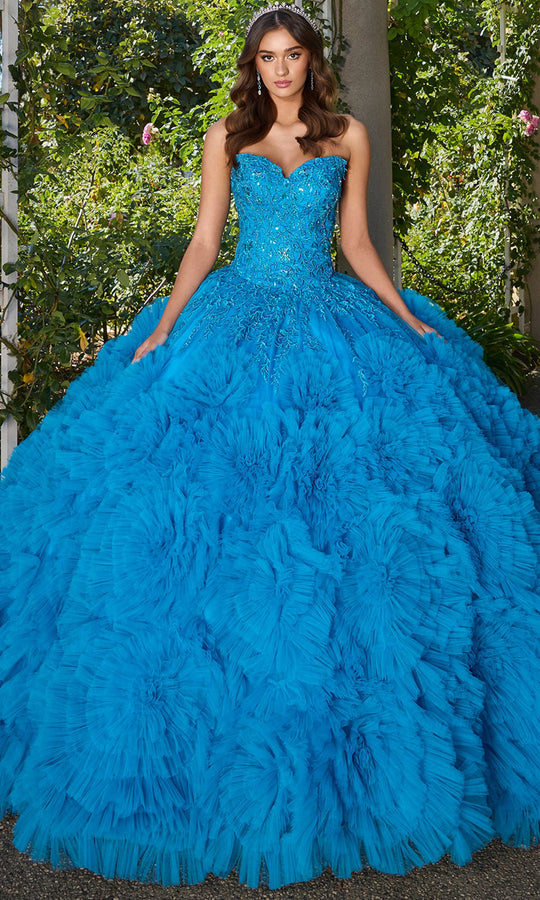 Ashley Lauren 30104 - Sweetheart Ruffle Floral Ballgown with Bolero