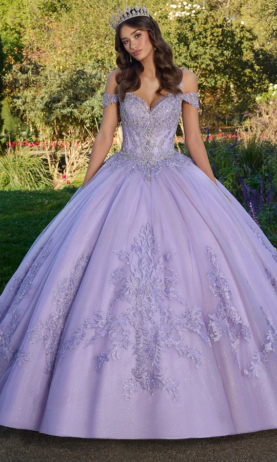 Ashley Lauren 30106 - Cold Shoulder Basque Waist Ballgown with Bolero