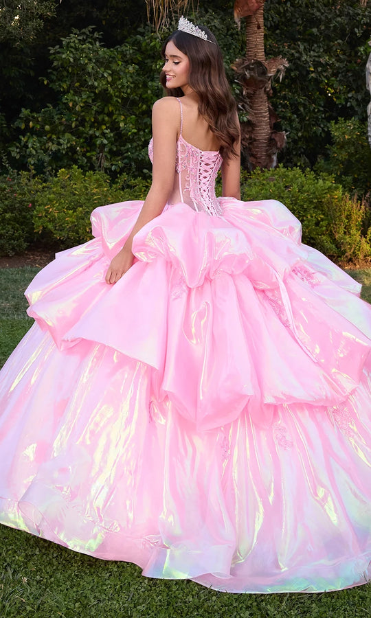 Ashley Lauren 30115 - Sweetheart Metallic Organza Ballgown with Ruffle