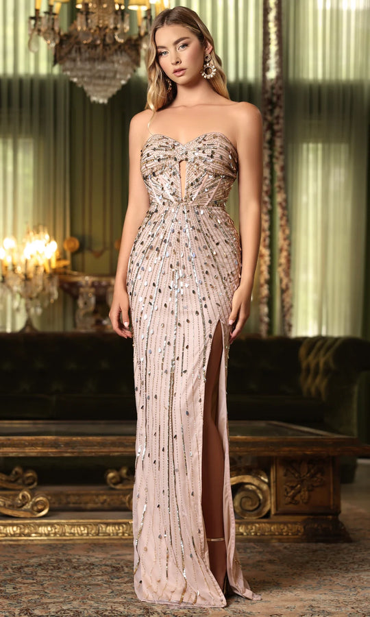Chandalier 30237 - Strapless Sequin Gown