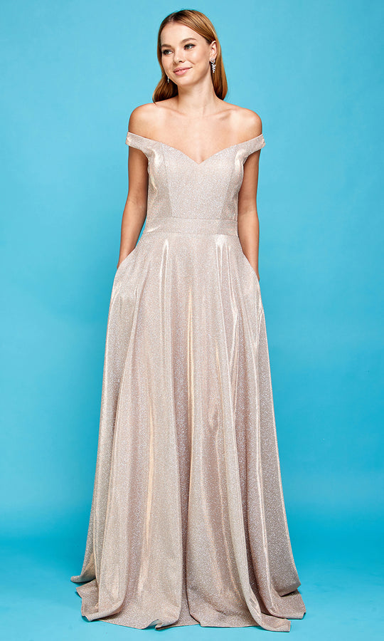 Adora Design 3036 - Off Shoulder Sweetheart Prom Dress