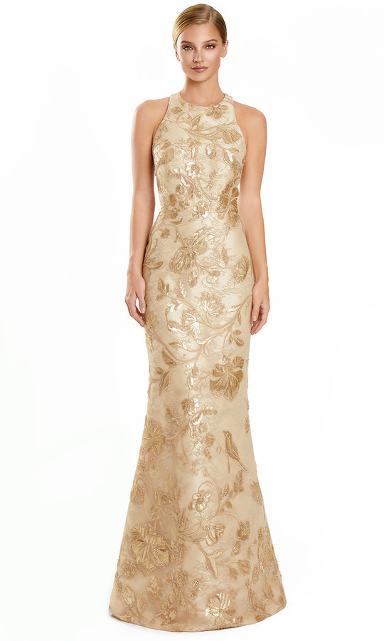 Alexander by Daymor 3101F25 - Halter Embellished Sheath Gown