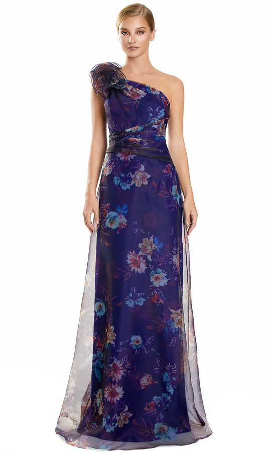 Alexander by Daymor 3106F25 - One Shoulder Floral A-Line Gown