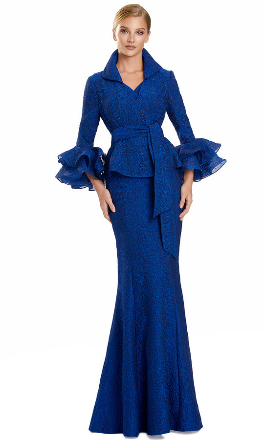 Alexander by Daymor 3131F25 - Surplice V-Neck Two-Piece Mermaid Gown