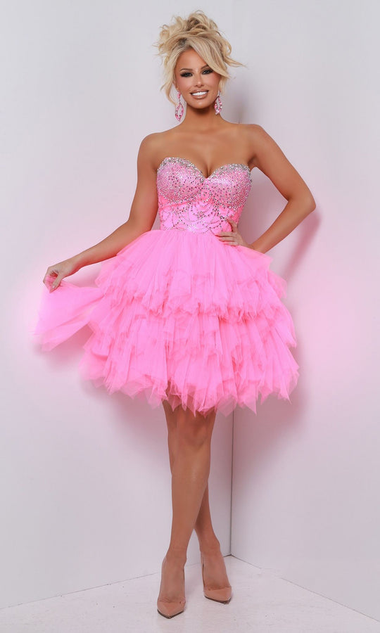 Johnathan Kayne 3136 - Strapless Ruffled A-Line Dress