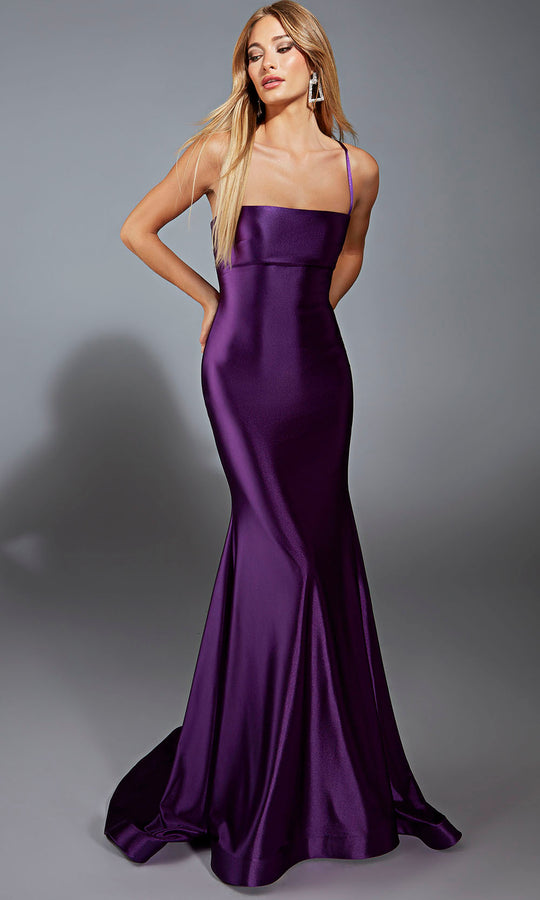 Aerie Couture 313 - Satin Mermaid Gown with Lace Up Back