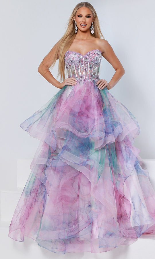 Johnathan Kayne 3201 - Sparkling Tiered Fairytale Ballgown