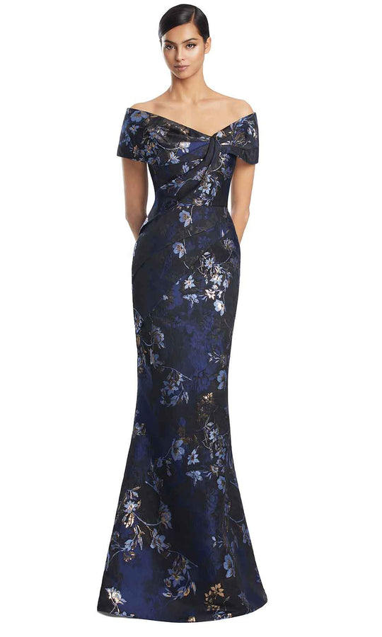 Alexander by Daymor 3203S26 - Off Shoulder Jacquard Gown