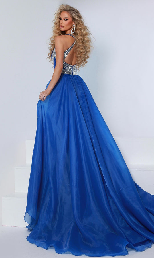 Johnathan Kayne 3206 - Crystal Fitted Evening Gown with Overskirt