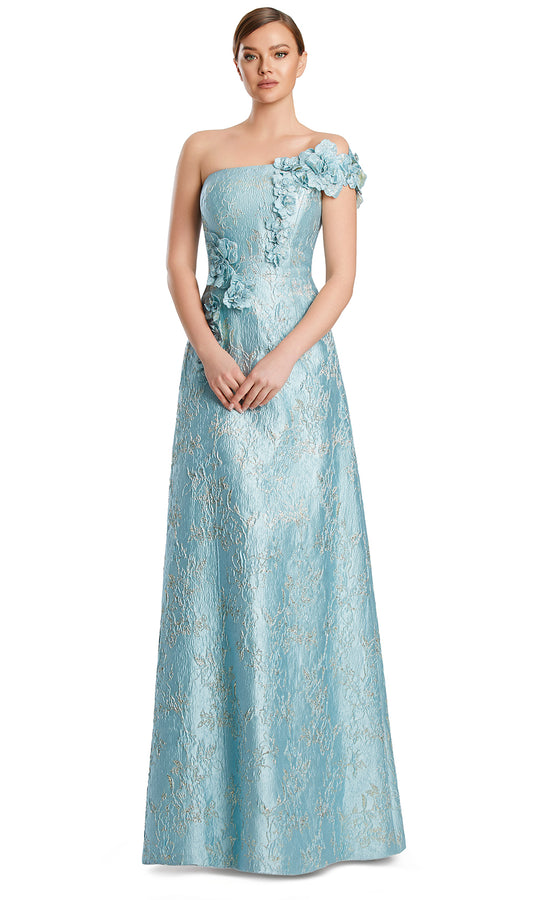 Alexander by Daymor 3210S26 - One Shoulder Floral Applique Gown