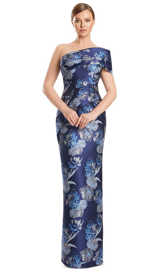 Alexander by Daymor 3223S26 - One Shoulder Floral Column Gown
