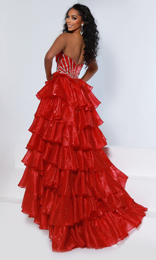 Johnathan Kayne 3232 - Crystal Corset Tiered Prom Gown