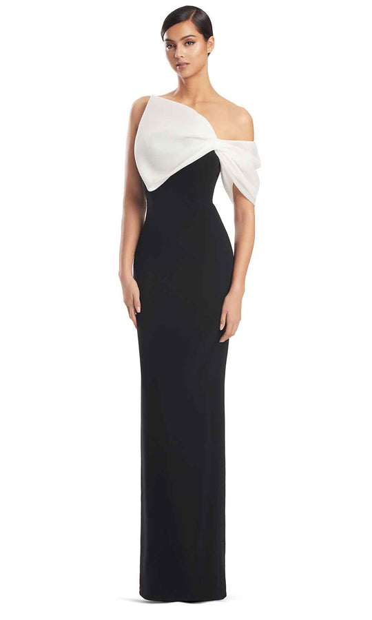 Alexander by Daymor 3248S26 - Asymmetric Bow Evening Gown