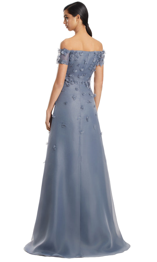 Alexander by Daymor 3253S26 Floral Applique Off Shoulder Evening Dress