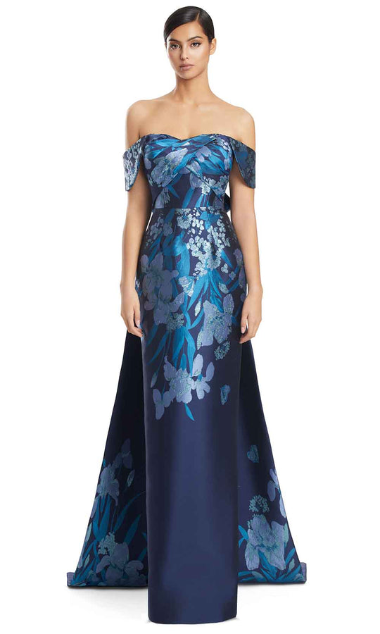 Alexander by Daymor 3262S26 - Strapless Floral Jacquard Gown