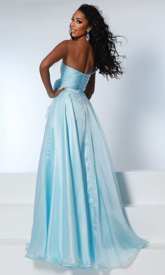 Johnathan Kayne 3267 - Floral Ruffle One Shoulder Ballgown