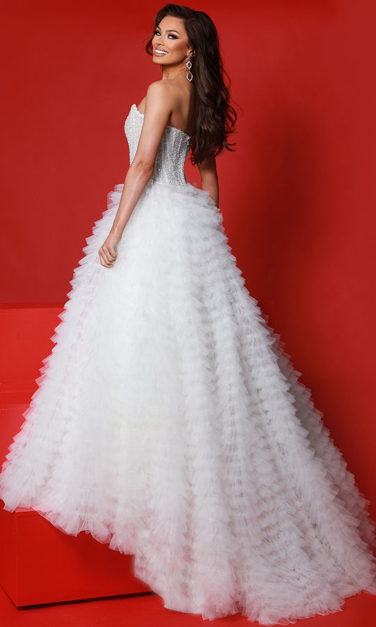 Johnathan Kayne 3302 - Beaded Floral One?Shoulder Ballgown