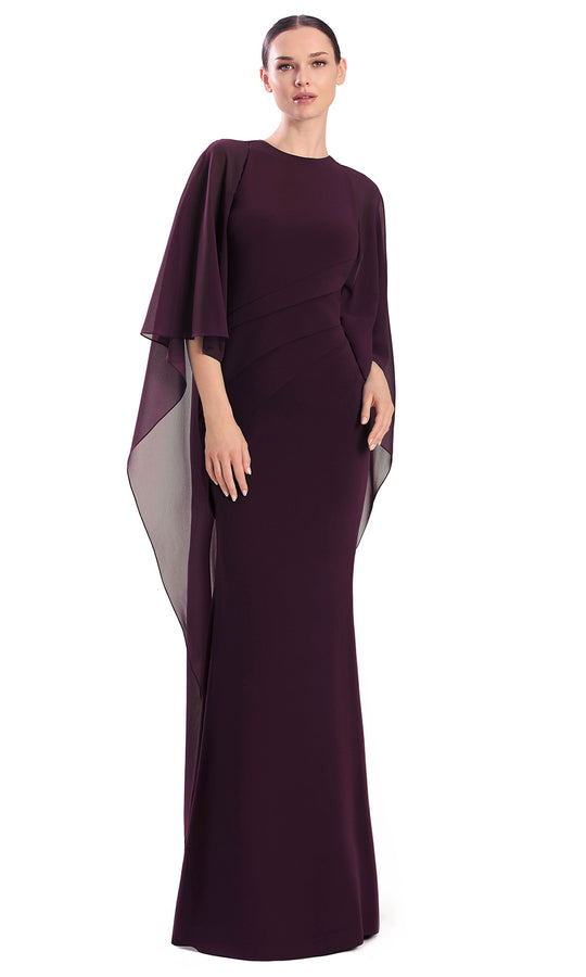 Alexander by Daymor 3308F26 - Cape Overlay High Neck Evening Gown